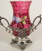 CRANBERRY GLASS CELERY CRUET