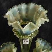 OPALESCENT URANIUM GLASS EPERGNE