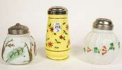 THREE ANTIQUE SUGAR CASTERS