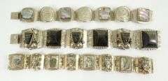 6 VINTAGE MEXICAN BRACELETS