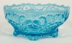 FOUR PIECES OF BLUE GLASS