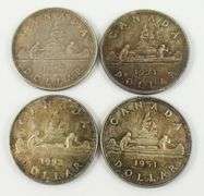 4 CANADIAN SILVER DOLLARS