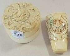 CHINESE IVORY AND BONE ITEMS
