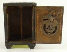 3 ANTIQUE CAST IRON SAFE BANKS