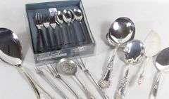 ASSORTED FLATWARE & SERVING PIECES