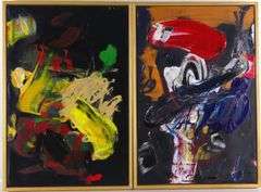 PAIR VAL SLOGGETT ACRYLICS