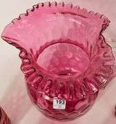 CRANBERRY GLASS LEMONADE SET