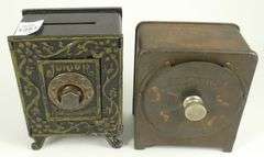 2 ANTIQUE COIN BANKS
