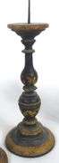 TWO PAIRS ANTIQUE CANDLEHOLDERS
