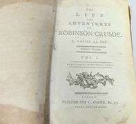 1796 LEATHER BOUND VOLUME SET "ROBINSON CRUSOE"