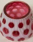 OPALESCENT CRANBERRY GLASS PICKLE CRUET