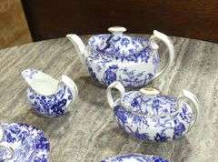 ROYAL CROWN DERBY "BLUE MIKADO" TEA SERVICE