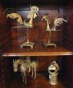 FOUR UNIQUE BRASS FIGURINES