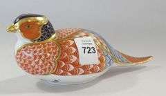 DERBY "PHEASANT" PAPERWEIGHT