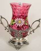 CRANBERRY GLASS CELERY CRUET