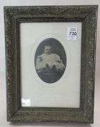 STERLING TOILETTE SET AND PHOTO