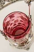 CRANBERRY GLASS PICKLE CRUET