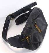 BLACK LEATHER CROSSBODY BAG