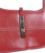 RED LEATHER SHOULDER BAG
