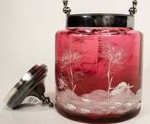 MARY GREGORY BISCUIT BARREL