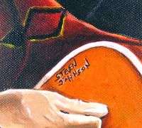 THREE ORIGINAL STEVEN JOHNSON ACRYLICS