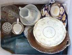 BOX LOT OF CHINA AND GLASSWARE
