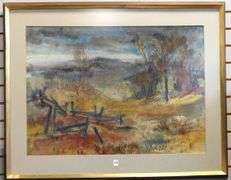 FRAMED DAINIS MIEZAJS WATERCOLOUR