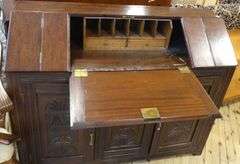 UNIQUE MAHOGANY SLANT FRONT DESK