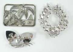 SIGNED STERLING SILVER WITH RHINESTONES