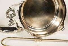 QUILTED SATIN GLASS PICKLE CRUET