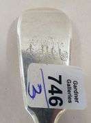 STERLING STUFFING SPOON AND OPEN SALTS