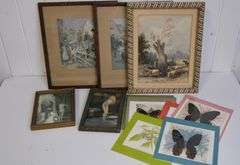 WATERCOLOUR, PRINTS AND BUTTERFLIES