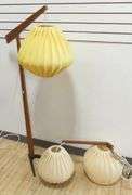 MCM TEAK LAMP SET