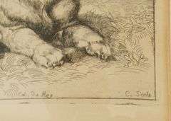 18TH CENTURY "LION CUB" ENGRAVING