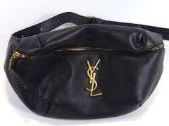 BLACK LEATHER CROSSBODY BAG