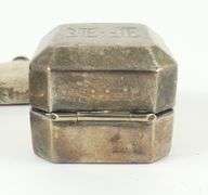 STERLING RING BOX, BOTTLE AND CASE
