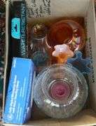 CANDLEHOLDERS, ART GLASS AND ELECTRONICS