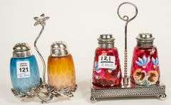 TWO PAIRS OF SHAKERS ON STANDS