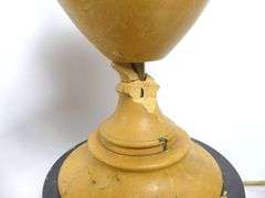 BRONZE TAZZA, TABLE LAMP & STAND