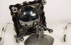 PINK SATIN GLASS PICKLE CRUET