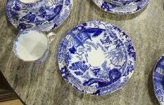 ROYAL CROWN DERBY "BLUE MIKADO" TEA SERVICE