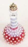 OPALESCENT HOBNAIL GLASS BARBER'S BOTTLE