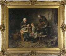 MAJOR OIL ON CANVAS BY JOHANNES WEILAND