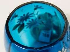 BLUE GLASS PICKLE CRUET