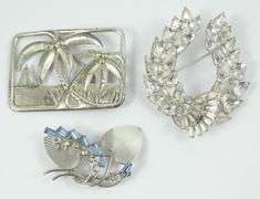 SIGNED STERLING SILVER WITH RHINESTONES