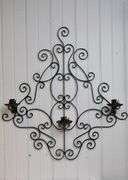 WROUGHT IRON WALL CANDLEHOLDER