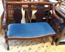 MAHOGANY "DRAGON" PARLOUR SETTEE