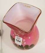 PINK SATIN GLASS PICKLE CRUET