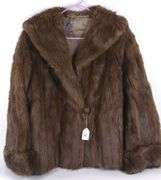 BROWN MUSKRAT FUR JACKET
