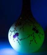 TWO CASED GLASS VASES